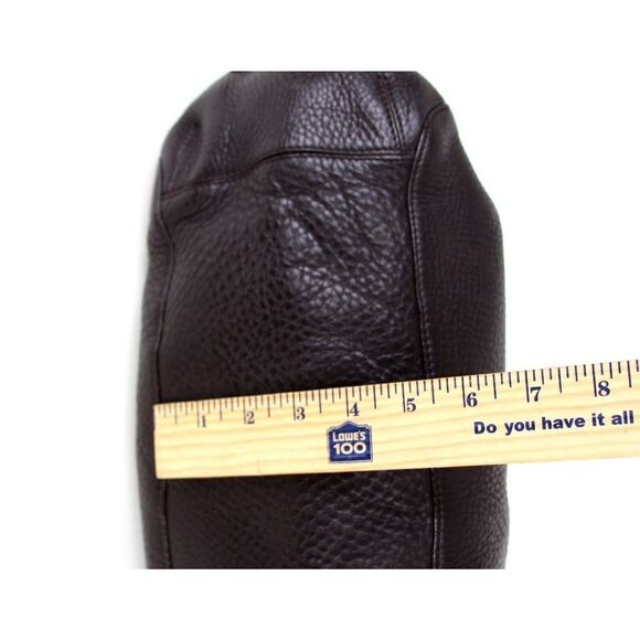 ROOMY Cole Haan DARK BROWN GENUINE LEATHER TOTE SHOULDER BAG HANDBAG PURSE - Picture 12 of 16